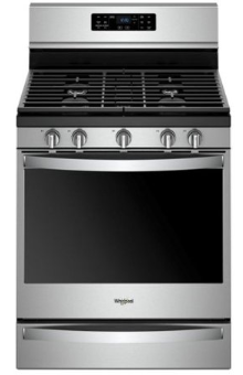 Whirlpool - 5.8 Cu. Ft. Self-Cleaning Freestanding Gas Convection Range - Stainless Steel WFG775H0HZ