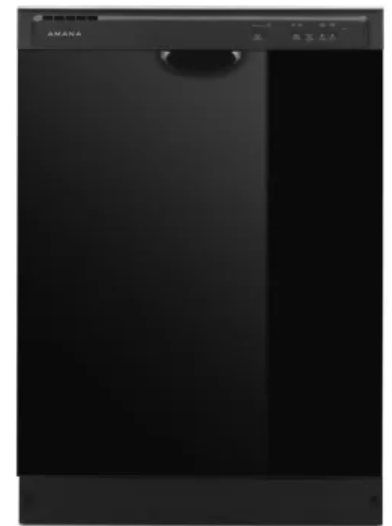 Amana - Front Control Built-In Dishwasher with Triple Filter Wash and 59 dBa - Black -ADB1400AMB