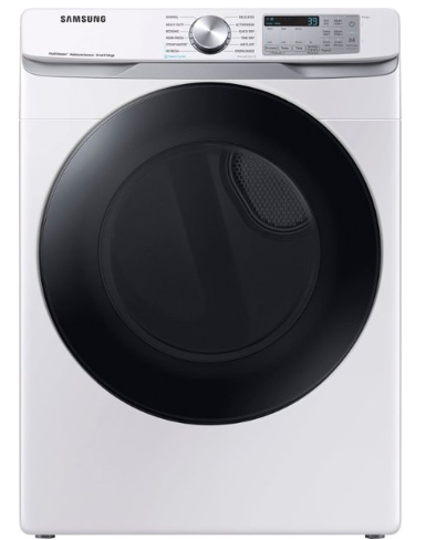 Samsung - 7.5 Cu. Ft. Stackable Smart Electric Dryer with Steam Sanitize+ - White - DVE45B6300W
