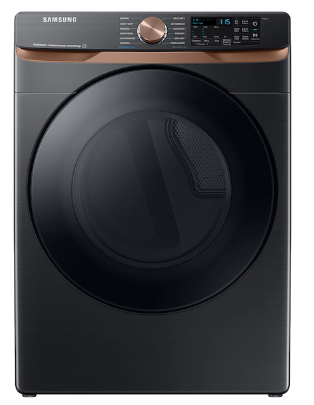 Samsung -7.5 cu. ft. Smart Electric Dryer with Steam Sanitize+ and Sensor Dry - Brushed Black DVE50BG8300V