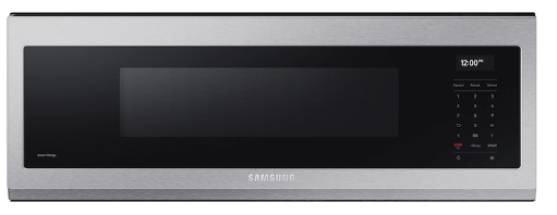 Samsung1.1 cu. ft. Smart SLIM Over-the-Range Microwave with 550 CFM Hood Ventilation, Wi-Fi & Voice Control in Stainless Steel ME11A7710DS
