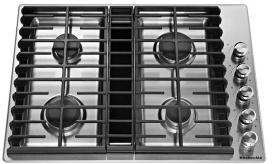 KitchenAid 30" 4 Burner Gas Downdraft Cooktop KCGD500GSS