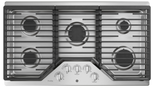 GE Profile™ 36" Built-In Gas Cooktop with Five Burners PGP7036SLSS