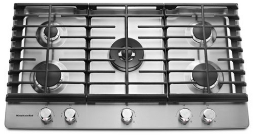 KitchenAid 36" 5-Burner Gas Cooktop KCGS556ESS