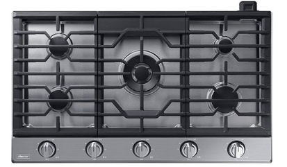 Dacor - Transitional 36" Built-In Gas Cooktop with 6 burners and SimmerSear, Liquid Propane Convertible - Silver Stainless Steel DTG36P875NS