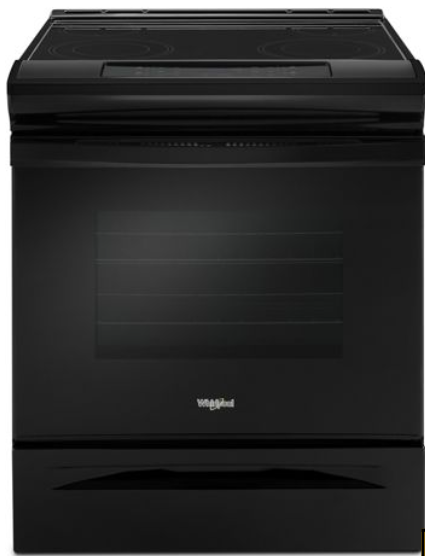 Whirlpool Slide-in Electric Range - 4.8 cu ft - Black WEE510S0FB