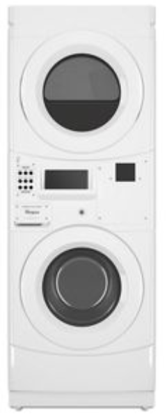 Whirlpool 27" Commercial Gas Stack Washer/Dryer, Non-Vend (CGT9100GQ)