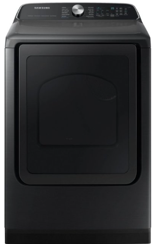 Samsung - 7.4 Cu. Ft. Smart Electric Dryer with Steam Sanitize+ - Black DVE55CG7100V