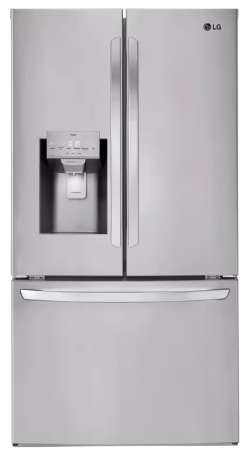 LG LRFS28XBS 28 cu.ft 3 Door French Door, Standard Depth, Ice and Water with Single Ice