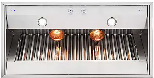 Viking 5 Series VBCV53638 36 Inch Wall Mount Custom Hood Insert with Optional Blowers, Variable Fan Speeds, Heat Sensor, Heat Lamp, LED Lighting, LED Knobs and Commercial-Type Filters