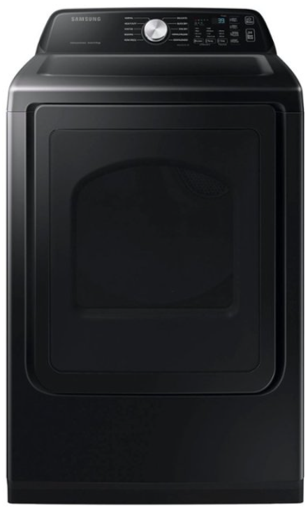 Samsung - 7.4 Cu. Ft. Smart Gas Dryer with Sensor Dry - Black DVG47CG3500V