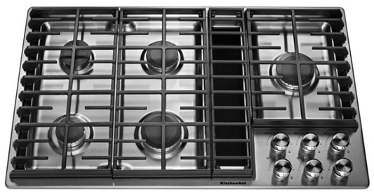 KitchenAid 36" 5 Burner Gas Downdraft Cooktop KCGD506GSS