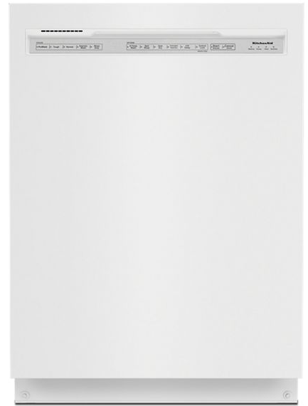 KitchenAid - 24" Front Control Built-In Dishwasher with Stainless Steel Tub KDFE204KHW