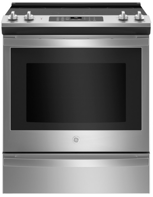 GE® 30" Slide-In Electric Convection Range with No Preheat Air Fry JS760SPSS