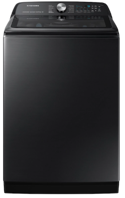 Samsung - 5.1 Cu. Ft. High-Efficiency Smart Top Load Washer with ActiveWave Agitator - Brushed Black WA51A5505AV
