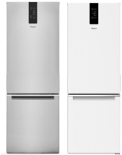 Whirlpool 24 Inch Counter Depth Bottom-Freezer Refrigerator with 12.7 Cu. Ft. Capacity, Frameless Glass Shelves, Flexi-Slide™ Bins, Reversible Doors, Adaptive Defrost, and ENERGY STAR® Certified WRB533CZJ(Z/W)