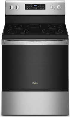 Whirlpool WFE535S0LZ 30 Inch Freestanding Electric Range with 5 Elements