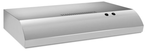 Whirlpool UXT4130ADS 30 Inch Under Cabinet Range Hood with 2-Speed/190 CFM Blower, Rocker Switch Control, Incandescent Lighting, Grease Filter, FIT System, Hidden Vent, Flexible Ventilation Options, and ADA Compliant: Stainless Steel