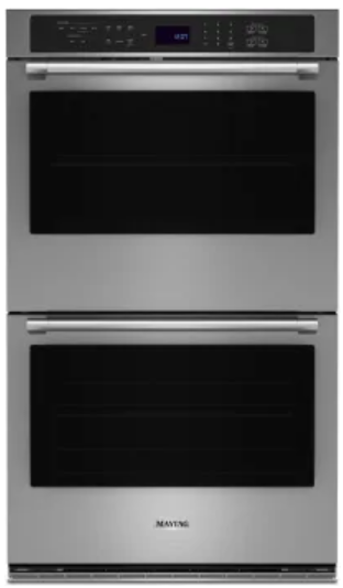 Maytag MOED6027LZ 27 Inch Double Electric Wall Oven with 8.6 cu. ft. True Convection Oven, Self Clean, No-Preheat Air Fry, Power Preheat, Keep Warm™, Sabbath Mode, and Star K