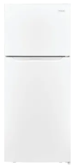 Frigidaire FFTR1814WW 30 Inch Top Freezer Refrigerator with 18.3 Cu. Ft. Total Capacity, EvenTemp™ Cooling, Adjustable Shelves, Humidity-Controlled Crispers, Gallon Door Bins, LED Lighting, Ice Maker Ready, and ADA Compliant: White