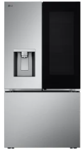 LG LF31S6360S 36 Inch 3-Door Smart French Door Refrigerator with 31 Cu. Ft. Capacity, InstaView™ Door-in-Door®, Dual Ice Maker, Door Cooling +, ThinQ®, Tall Ice & Water Dispenser, Sabbath Mode, ADA Compliant, and ENERGY STAR® Certified