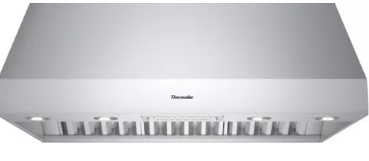 Thermador Professional Series PH48GS 48 Inch Pro-Style Canopy Wall-Mount Hood with Optional Blowers, 3-Fan Speeds, Auto Function, Delayed Shut Off, Infrared Keep-Hot Lamps and Baffle Filters: 48 Inch Width