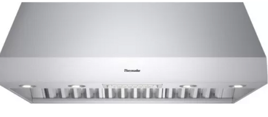 Thermador Professional Series PH48GS 48 Inch Pro-Style Canopy Wall-Mount Hood with Optional Blowers, 3-Fan Speeds, Auto Function, Delayed Shut Off, Infrared Keep-Hot Lamps and Baffle Filters: 48 Inch Width