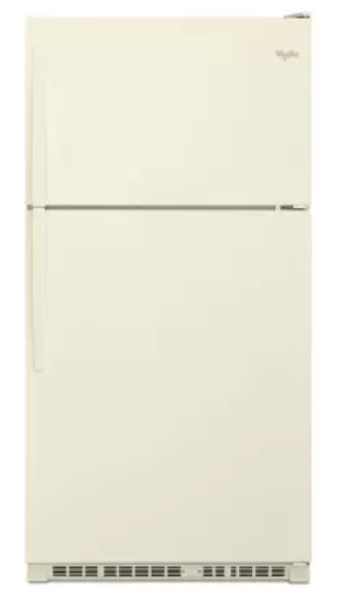 Whirlpool 33-inch Wide Top Freezer Refrigerator - 20 cu. ft. WRT311FZD(M/T/B/W/Z)