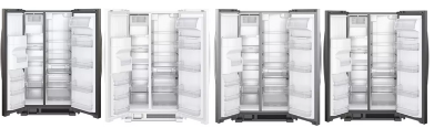 Whirlpool 36-inch Wide Side-by-Side Refrigerator - 25 cu. ft. WRS325SDH(Z/W/B/V)