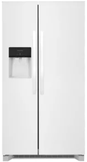 Frigidaire FRSS2623A(W/B) 36 Inch Freestanding Side by Side Refrigerator with 25.6 Cu. Ft. Total Capacity, EvenTemp™ Cooling System, Fresh Storage Crispers, Ice Maker, Filtered Water/Ice Dispenser, PurePour™ Water Filter, NSF and Energy Certified