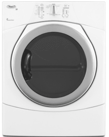 Whirlpool Duet REFURBISHED WED9150WW 27 Inch Electric Dryer with 6.7 cu. ft. Capacity, 8 Automatic Cycles, Eco Normal Cycle, AccelerCare Drying System and Wrinkle Shield Plus Option