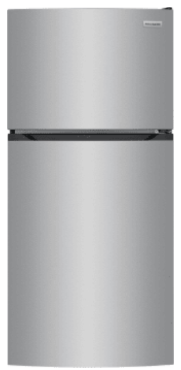 Frigidaire FFHT1425VV 28 Inch Top Freezer Refrigerator with 13.9 Cu. Ft. Capacity, Adjustable Glass Shelves, Humidity-Controlled Crisper, Half-width Deli Drawer, LED Lighting, EvenTemp® Cooling System, ADA Compliant, Brushed Steel