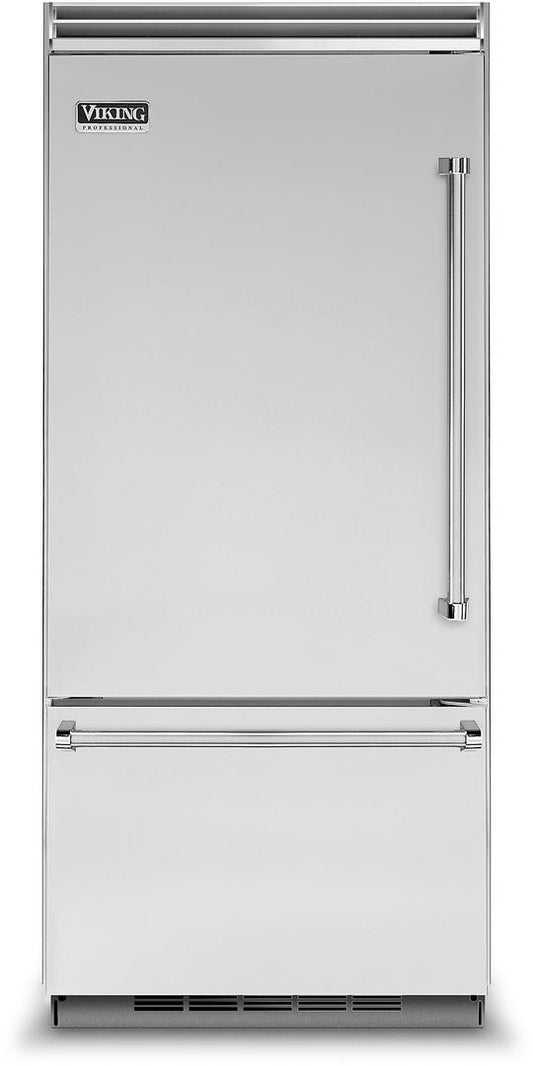 Viking Refurbished Built-In 5 Series 36 Inch Counter Depth Bottom Freezer Refrigerator Stainless Steel -VCBB5363ELSS