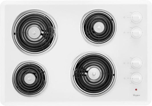 Whirlpool - 30" Built-In Electric Cooktop - White - WCC31430AW