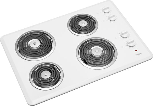 Whirlpool - 30" Built-In Electric Cooktop - White - WCC31430AW