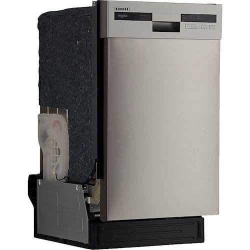 Whirlpool - 18" Front Control Built-In Dishwasher with Stainless Steel Tub - Monochromatic Stainless Steel - WDF518SAHM