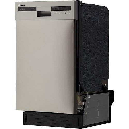 Whirlpool - 18" Front Control Built-In Dishwasher with Stainless Steel Tub - Monochromatic Stainless Steel - WDF518SAHM