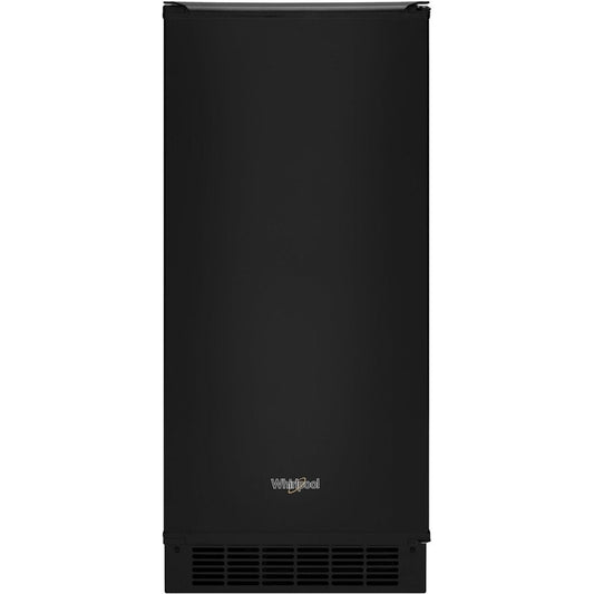 Whirlpool - 15" 29-Lb. Freestanding Icemaker - Black - WUI75X15HB