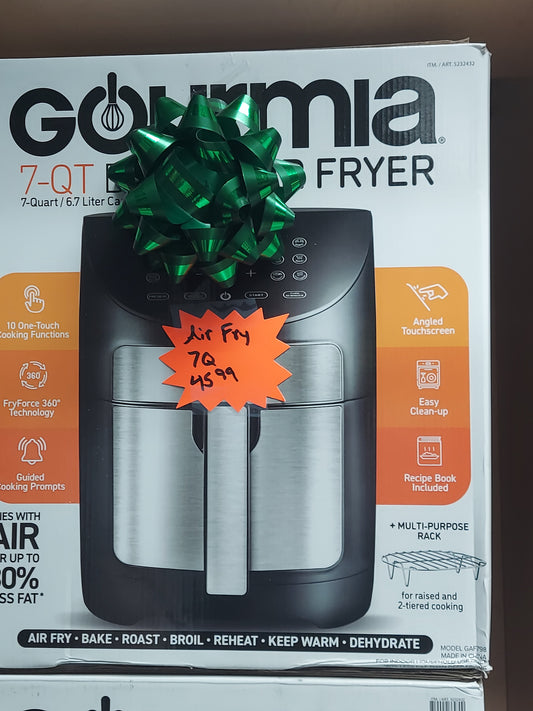 Gourmia GAF798 7 Quart Digital Air Fryer 10 One-Touch Cooking Functions