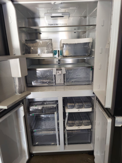 Samsung 23 cu. ft. Smart Counter Depth BESPOKE 4-Door Flex Refrigerator with Customizable Panel Colors (RF23A9675AP)