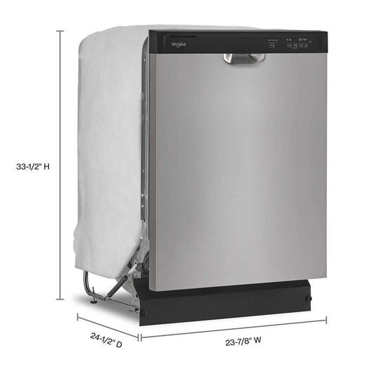 Whirlpool WDF332PAMS 24 Inch Full Console Dishwasher, 59 dBA, Energy Star®: Stainless Steel