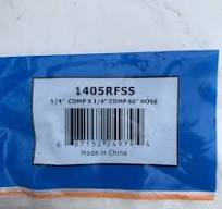 1405RFSS Supco ¼" COMP X ¼" COMP 60" Stainless Steel Hose