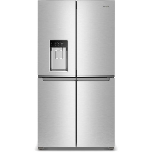 Whirlpool WRQC7836RZ 36 Inch Counter-Depth 4-Door French Door Refrigerator with 19.1 Cu.ft. Capacity. In-Door-Ice® and Water, Auto Ice Maker, and ENERGY STAR®