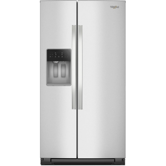 Whirlpool WRSF5536RZ 36 Inch Freestanding Side-by-Side Refrigerator with 28 cu. ft. Capacity. External Ice/Water Dispenser, ADA Compliant: Stainless