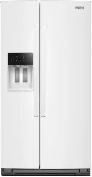 Whirlpool WRSF5536RW 36 Inch Freestanding Side-by-Side Refrigerator with 28 cu. ft. Capacity. External Ice/Water Dispenser, ADA Compliant: White