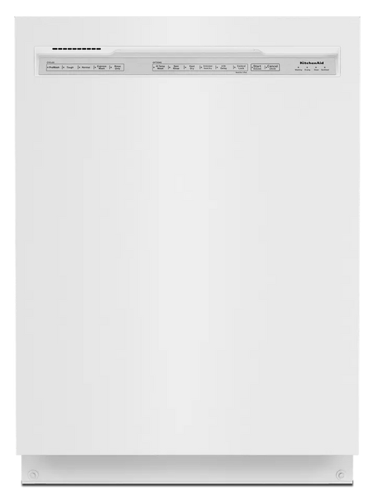 KitchenAid KDFE204KWH 24 Inch Full Console Dishwasher. 39 dBA, ProWash™, NSF® Certified: White