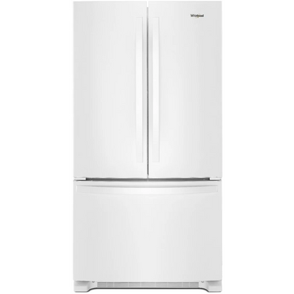 Whirlpool WRFC2036RW 36 Inch Counter-Depth French Door Refrigerator with 20 Cu. Ft. Capacity, 5 Glass Shelves, Gallon Door Bins, Deli Drawer, Internal Water Dispenser, Icemaker, and ENERGY STAR®: White