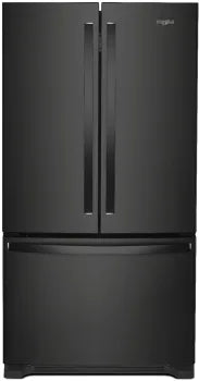 Whirlpool WRFF3236RB 36 Inch FreestandIng French Door Refrigerator with 25.2 Cu. Ft. CapacityInternal Water Dispenser, Icemaker, and ENERGY STAR®: Black