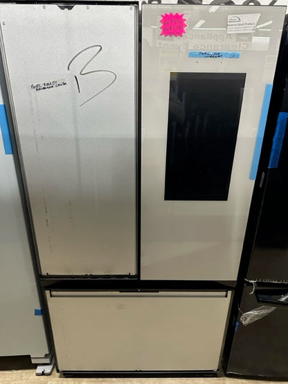 Samsung -Samsung 30 cu. ft. Bespoke 3-Door French Door Refrigerator with Family Hub - Custom Panel Ready (RF30BB6900AW)