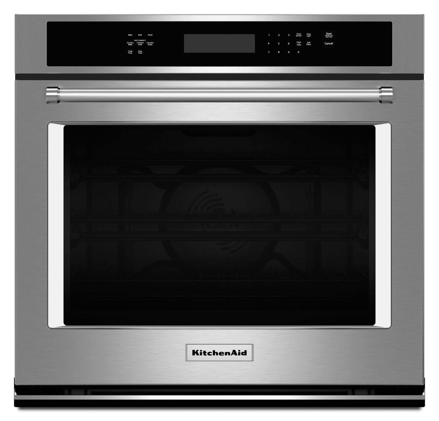 KitchenAid KOSE500ESS 30 Inch Single Convection Electric Wall Oven with 5 cu. ft. Capacity, ADA Compliant: Stainless Steel